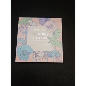 🩷Seraphine Botanicals Geranium Glow Blush and Highight Palette in Heliopink NEW